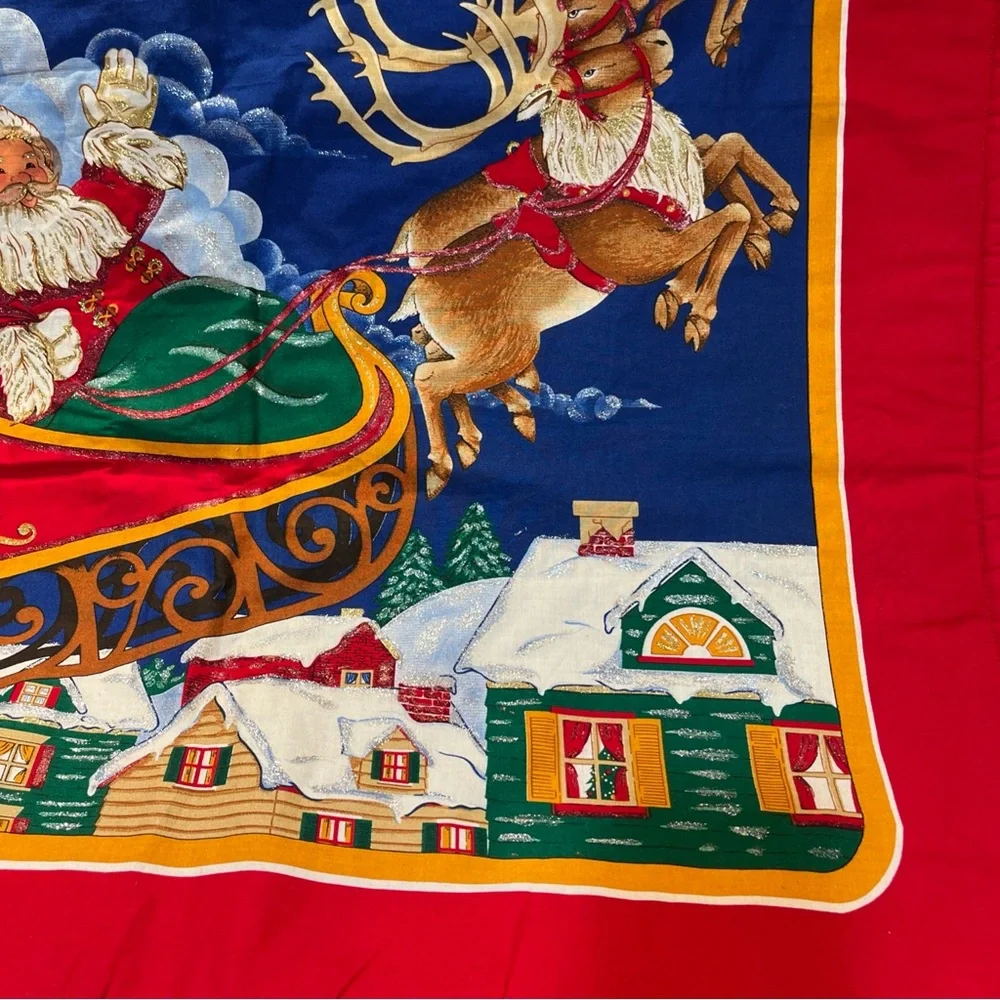 Night Before Christmas Quilted wall Panel with shimmering effects. No rod